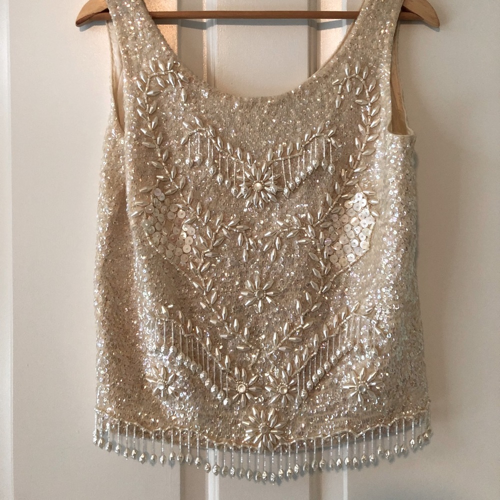 Antique beaded top